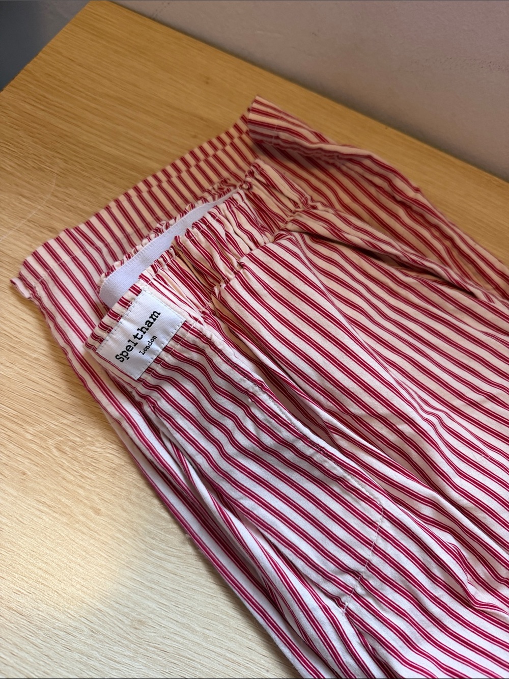 Speltham Red and White Striped Women's Pants